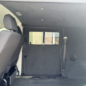 2024.05 VW T6 SWB Kombi Conversion Inside View Through Open Sliding Door
