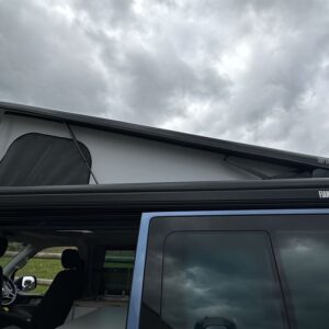 2024.06 VW T5 SWB Full Conversion View of Elevating Roof and Fiamma Awning